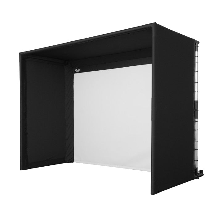 Golf simulator enclosure and impact screen