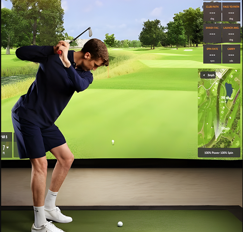 Projection Screen Virtual Home Indoor Golf Simulator System Complete Golf Simulator Set