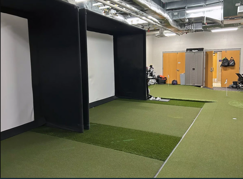 Stainless Steel Golf Simulator Enclosure with Impact Netting and All Poles for Outdoor Training Sports Practice