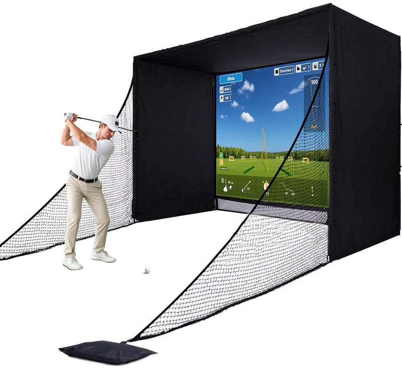 Cage Outdoor Practice Retractable Cabinet Screen Custom Garage Grade Golf Simulator Enclosure