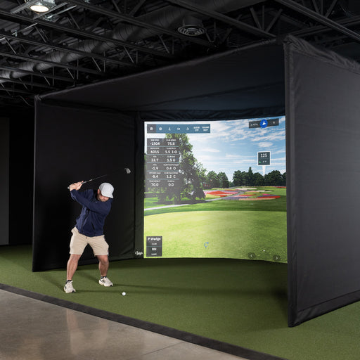 Carl's Place Curved Golf Simulator Enclosure — Pipe Frame Assembly