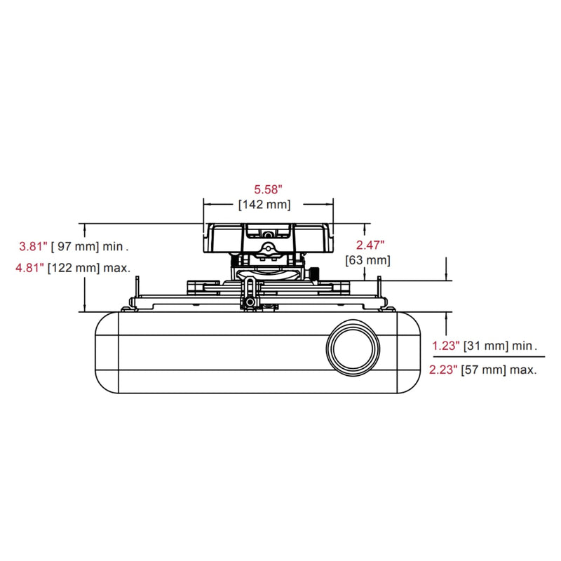 Carl's Place Flush-Mount Ceiling Projector Mount
