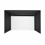 Golf Simulator Enclosure with Safety Baffles — Front View